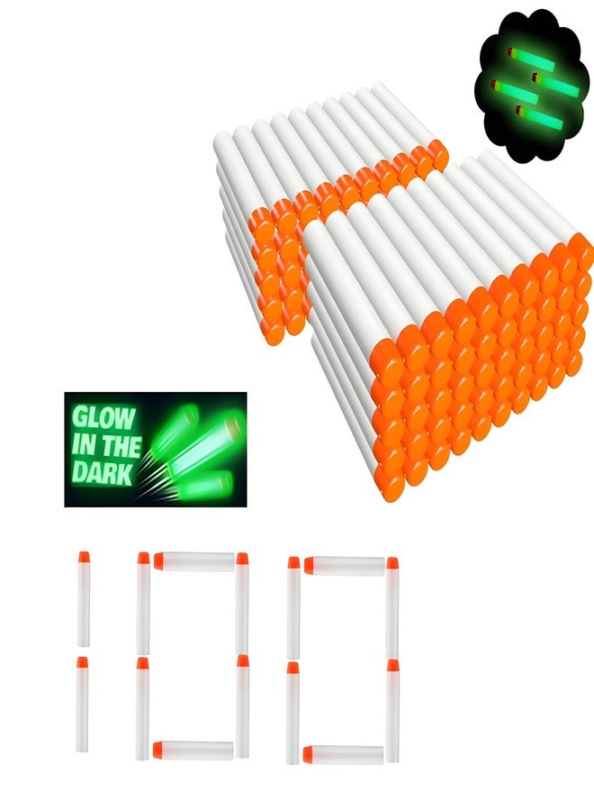 CLAPONE Hollow Out Soft Foam Refill Darts for N-Strike Elite Series Blasters Soft Foam Refill Darts for Nerf N-Strike Elite Blasters Hollow Safe & Durable Darts Premium Bullets (White, 100 pcs) - Image 1